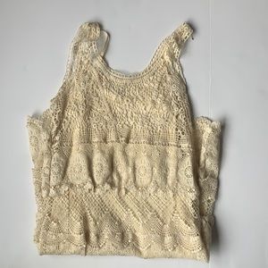 Cream lace maternity dress